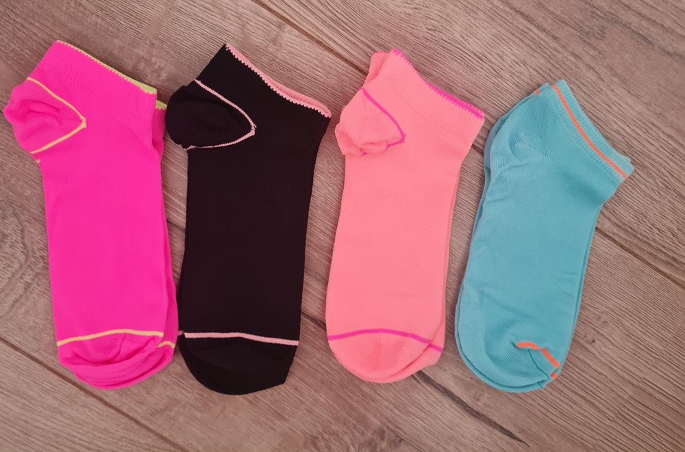 F&F Skarpetki sportowe krótkie 5 par neon Rozmiar 35-38 Nowe