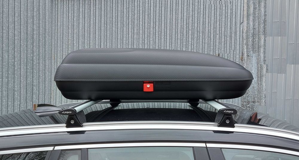 Box bagażnik dachowy CARBON 320 +gratis Paski czarno grafitowy WYSYŁKA