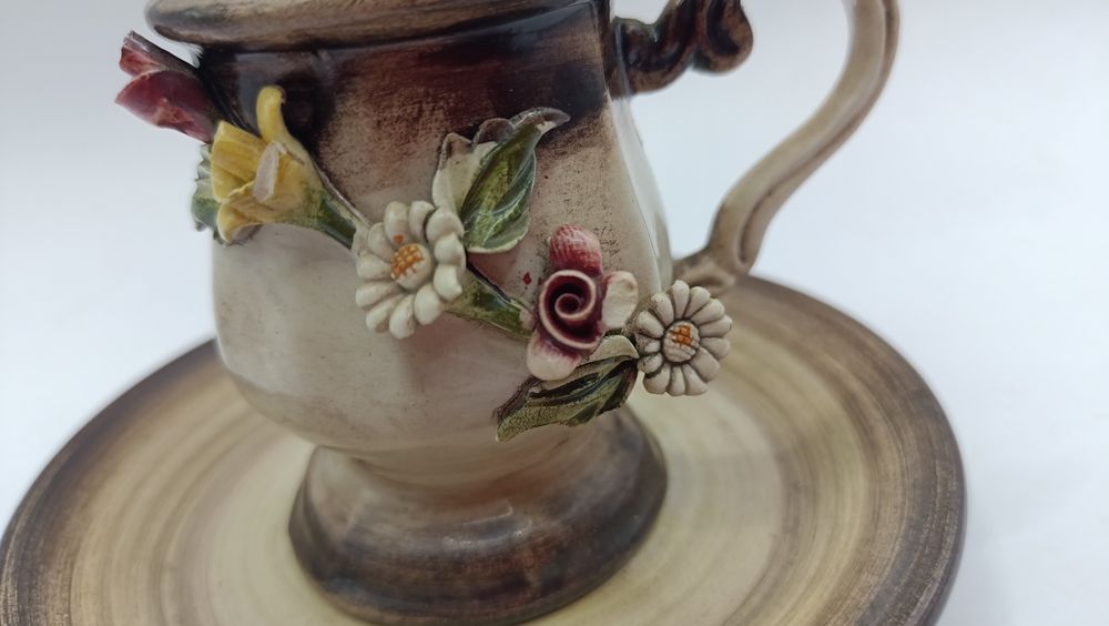 Mini filiżanka i spodek porcelana włoska