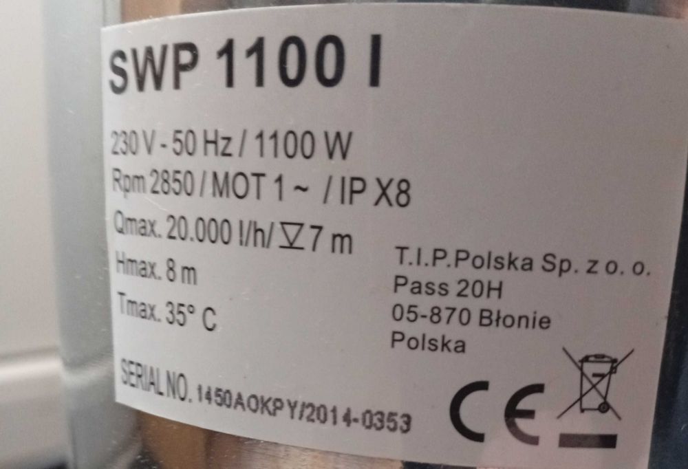 Pompa zanurzeniowa do wody