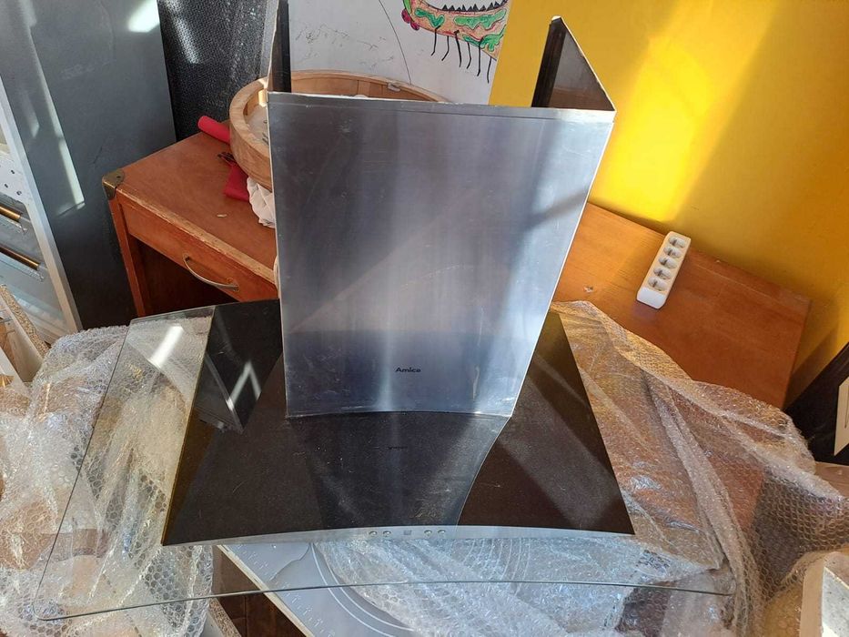Okap Amica kominowy 50 x 90 szkło+metal
