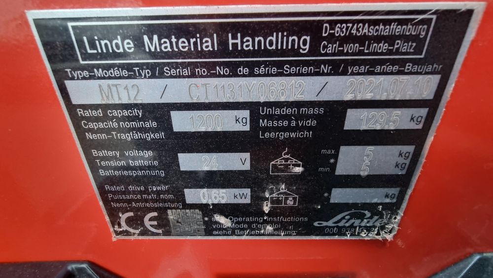 Електровізок  рокла, рохля linde MT12