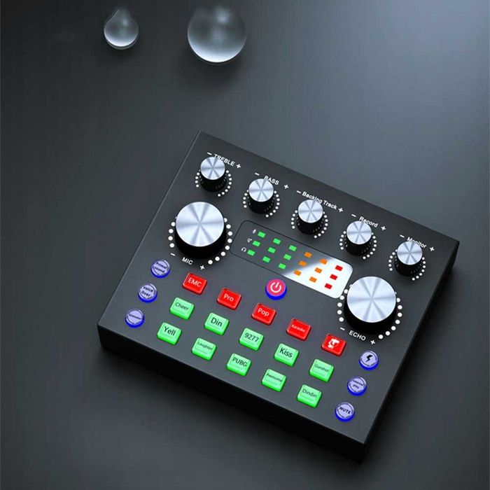 ALPOWL Mikrofon lajwów, podcastów, statyw, mikser, karta dźwiękowa