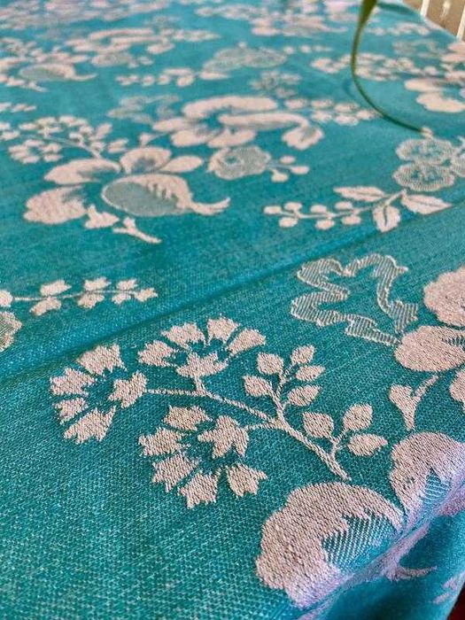 Винтаж! 100% лен покрывало гобеленовое жаккрард капа