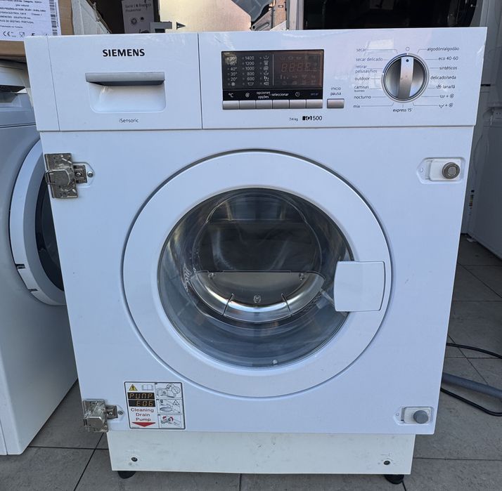 Máquina de Lavar e Secar Roupa Encastre Siemens iQ500  , 7/4kg 1400rpm