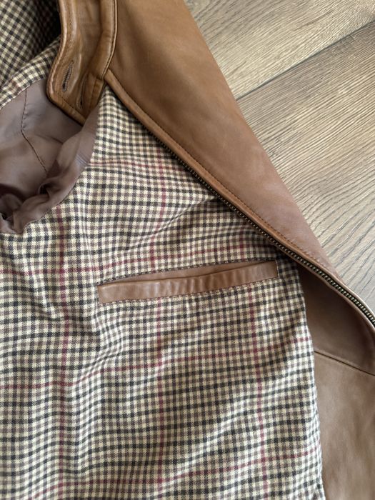 Męska kurtka skórzana ralph lauren