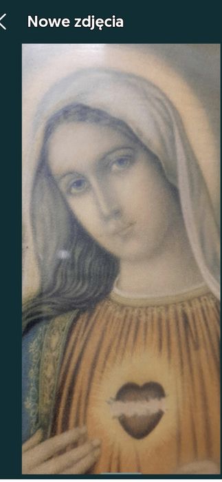 Serce Maryi obrazek lata 60te.