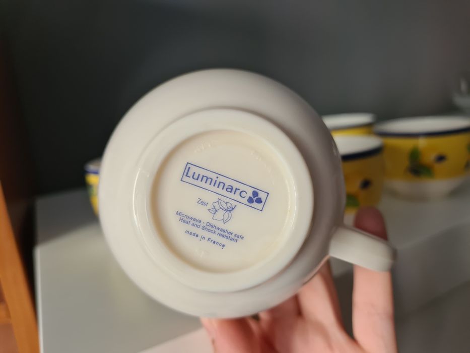 6 filiżanek francuskich Luminarc Zest made in France szkło hartowane