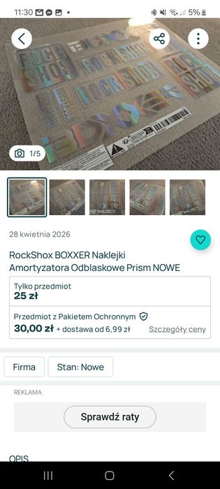 Zębatka deckas 34T + naklejki