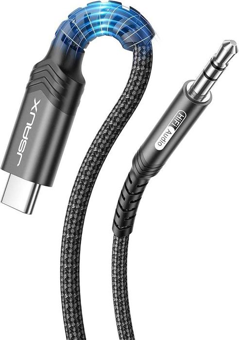 Kabel Audio JSAUX USB-C do Mini Jack 3,5mm AUX | DAC | Oplot | NOWY