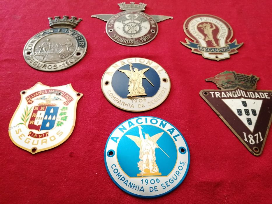 Chapas antigas companhias de seguros