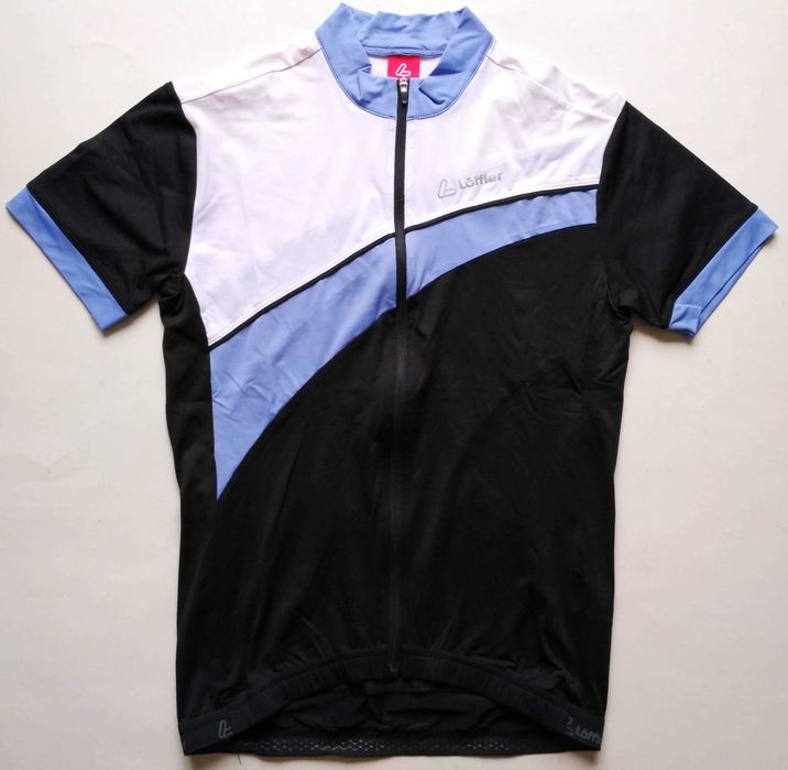 ВелоФутболка LÖFFLER EU38 S-M black/white/blue Джерсі ВелоМайка