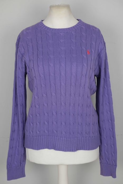 Ralph Lauren warkoczowy bawełniany sweter damski r XL