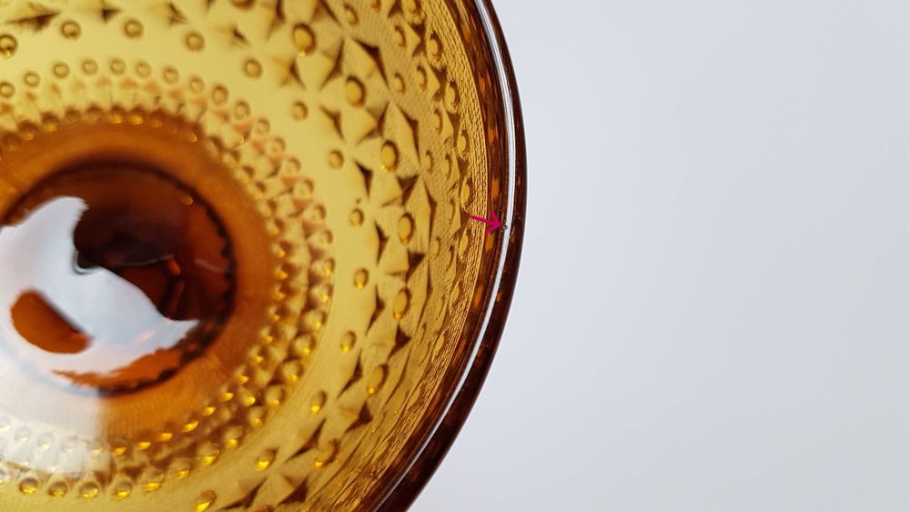 Cukiernica Romby i Guziczki (nr 3), Ząbkowice, kolorowe szkło PRL