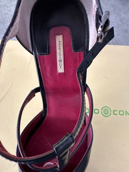 Max Studio platformy skórzane, szpilki, czółenka