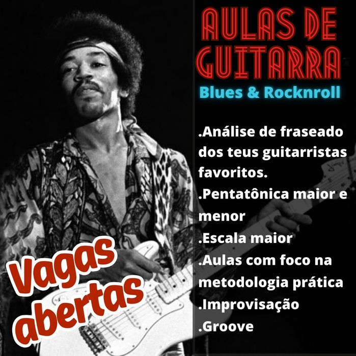 Aulas de guitarra presencial / online