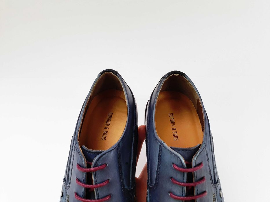 Сині чоловічі туфлі 40 25.5 см