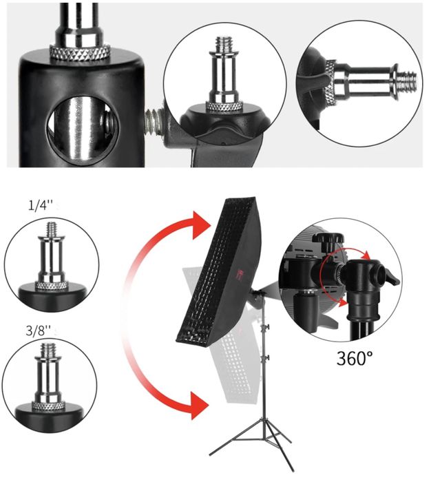 JINBEI MZ-3000FP 3м стійка для фото-відео обладнання MZ-3800, MZ-4800