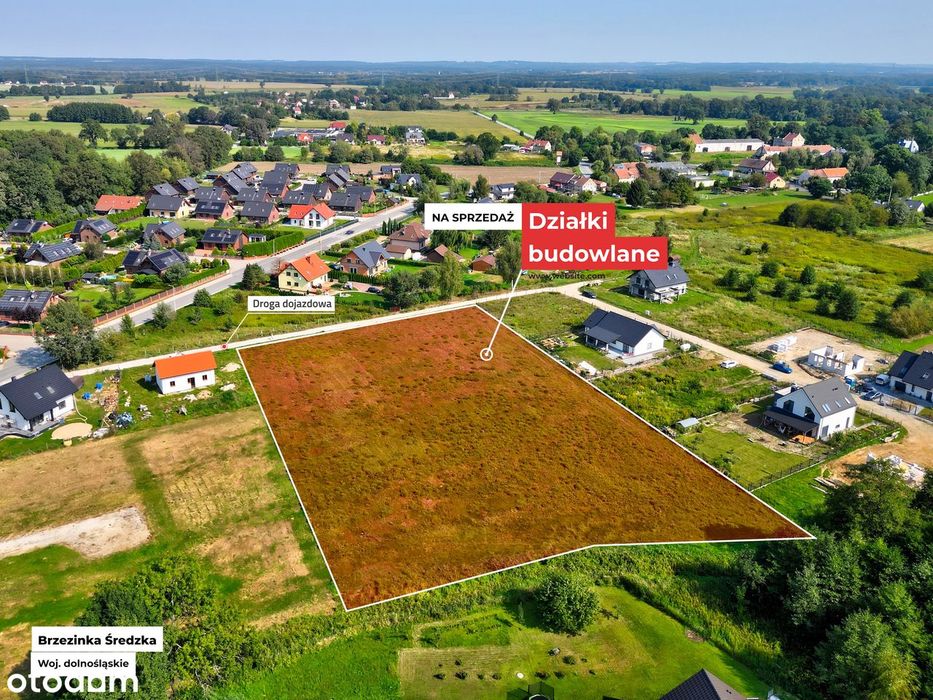 Działki budowlane przy lesie Brzezinka Średzka WZ+woda+prąd - Widok 5
