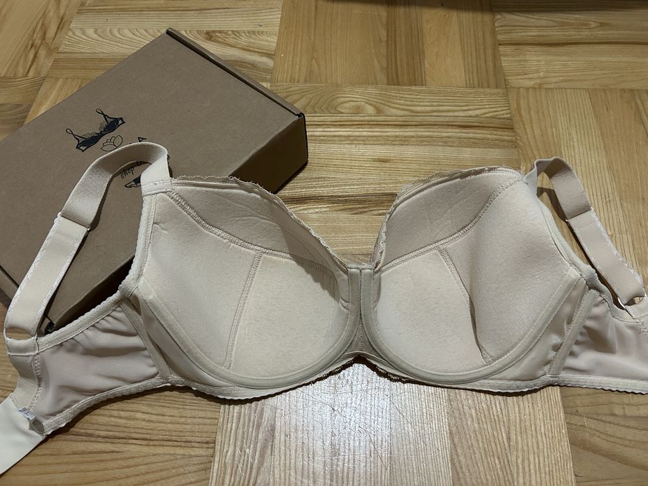 Biustonosz Dalia Lingerie, beżowy, koronka 70i