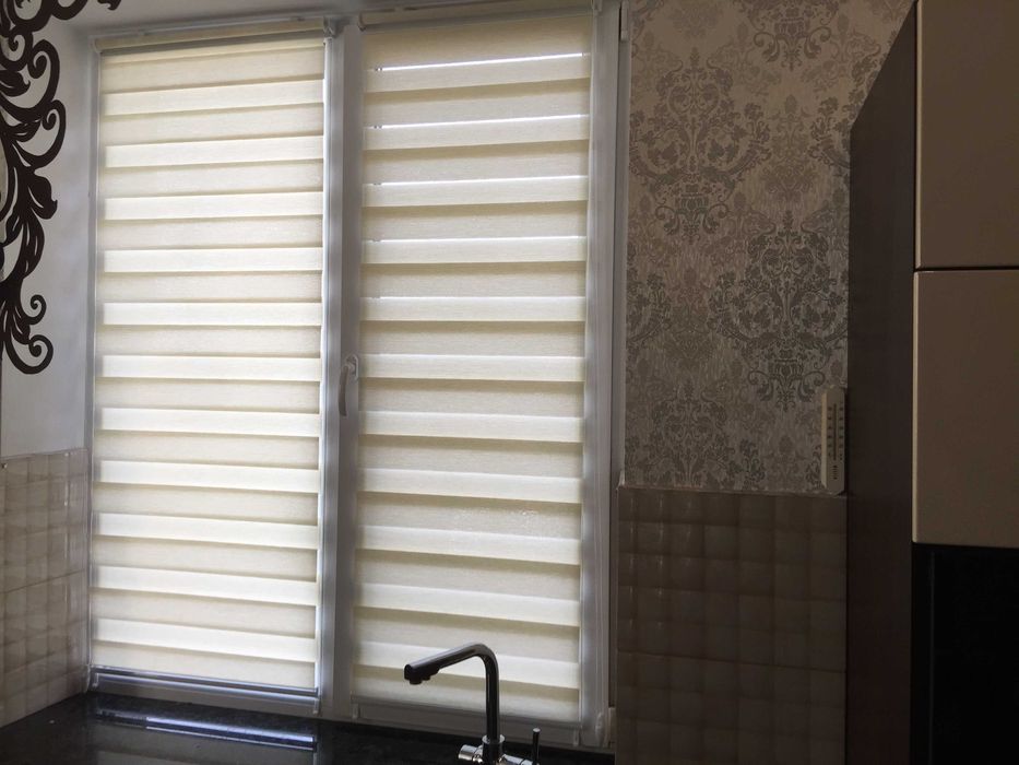 День -ночь , ролеты  , римская штора день-ночь ткань + тюль, жалюзі