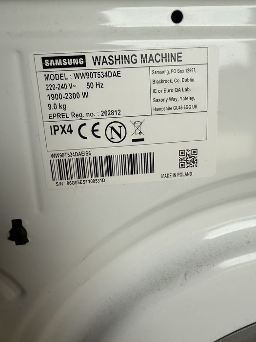Pralka SAMSUNG WW90T534DAE AI Control EcoBubble A 9kg 1400 obr