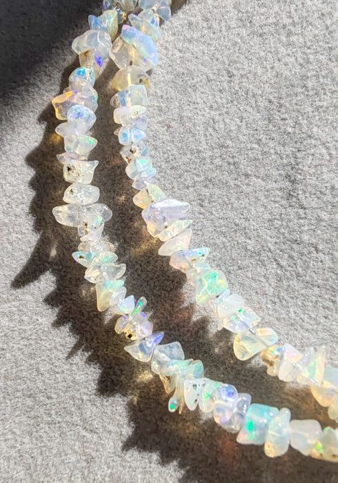 Opal kamień naturalny ręcznie wykonany zestaw