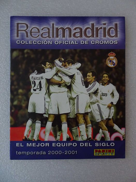 Caderneta de cromos de futebol vazia Real Madrid 2000/2001 Panini