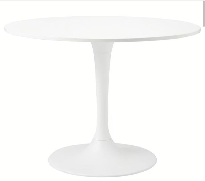 Mesa redonda branca Ikea