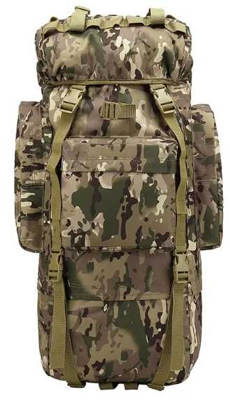 Рюкзак похідний тактичний каркасний 80-85л Мультик Олива Чорний Койот