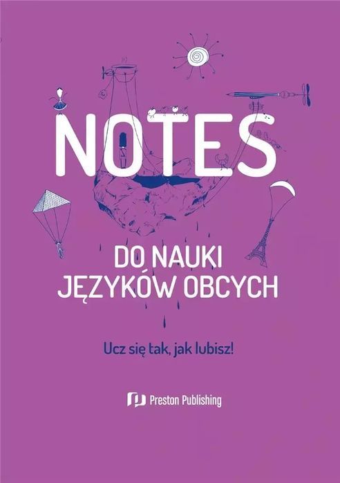 Notes do nauki języków obcych fioletowy. Preston Publishing