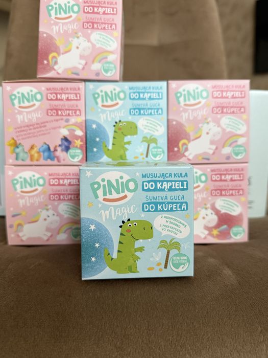 дитячі шипучі бомбочки для ванни Pinio Magic з сюрпризом