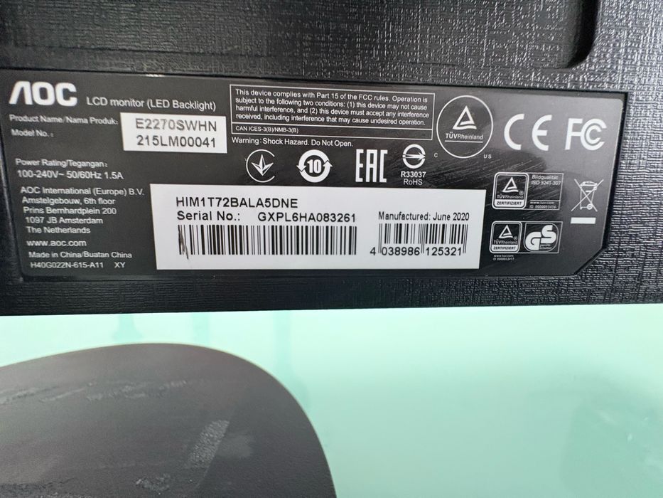 Monitor AOC E2270SWN 21.5 LED Full HD VGA [1]