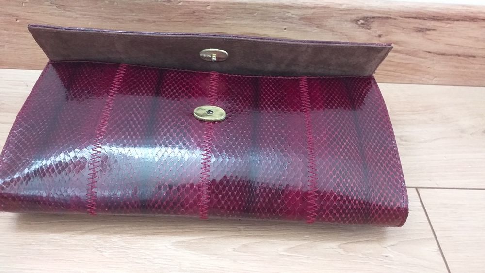 WĄŻ Bottega Veneta styl Mała oryginalna luksusowa skóra węża torebka