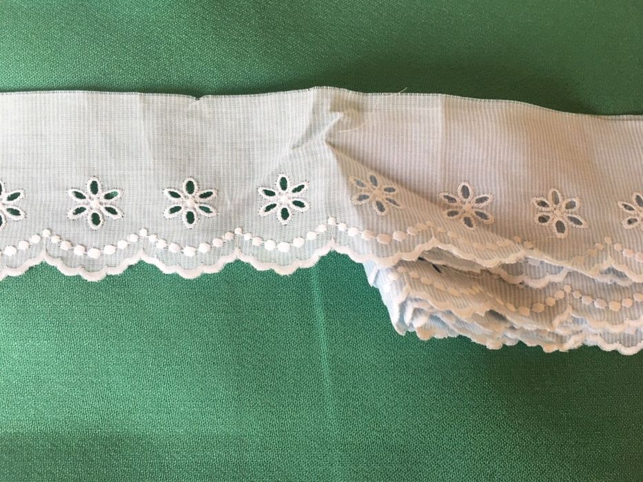 Renda azul com 5,5 cm de largura