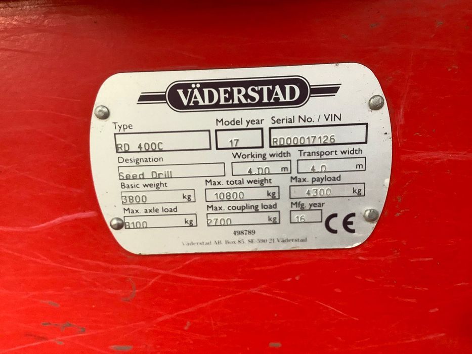 Продам сівалку Vaderstad Rapid 400C , 2017 р.в., дуже гарний стан