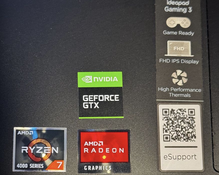 Laptop Lenovo Ideapad Gameing3 15” Ryzen7/16GB/256+1000/GTX1650 DOBRY