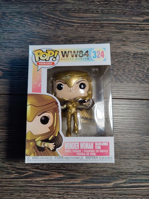 WW84 Wonder Women golden armor flying Funko pop figurka