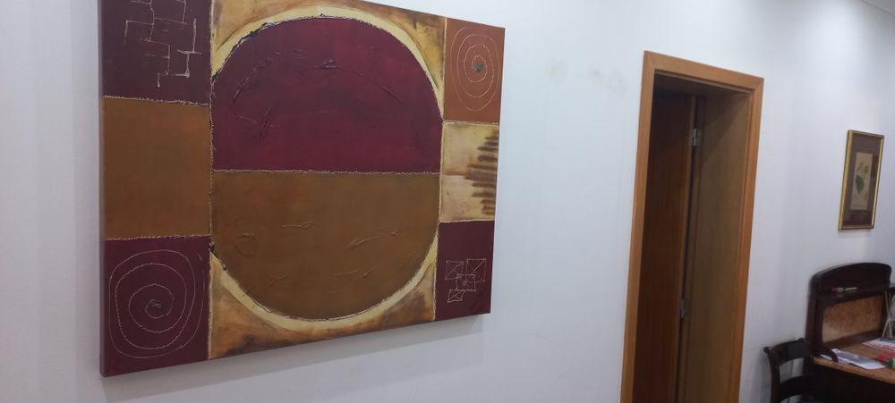 Quadro em tela com pintura de acrílico