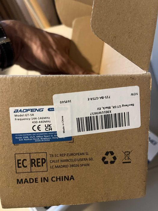 BAOFENG GT-5R Walkie Talkie, rádio bidirecional UHF VHF