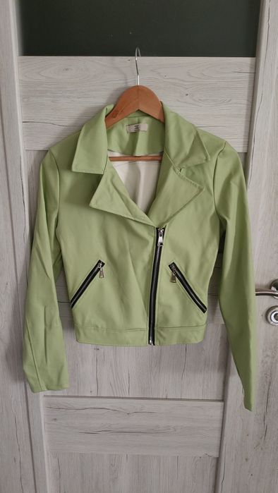 Kurtka ramoneska, skóra ekologiczna, r.36, S