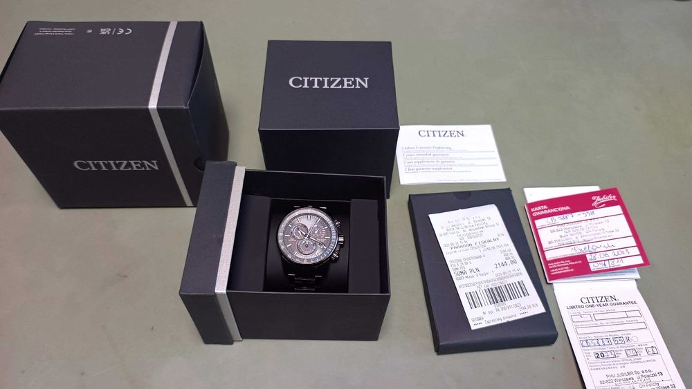 Męski zegarek Citizen CB5887-55H - 43mm, Radio Controller, Solar