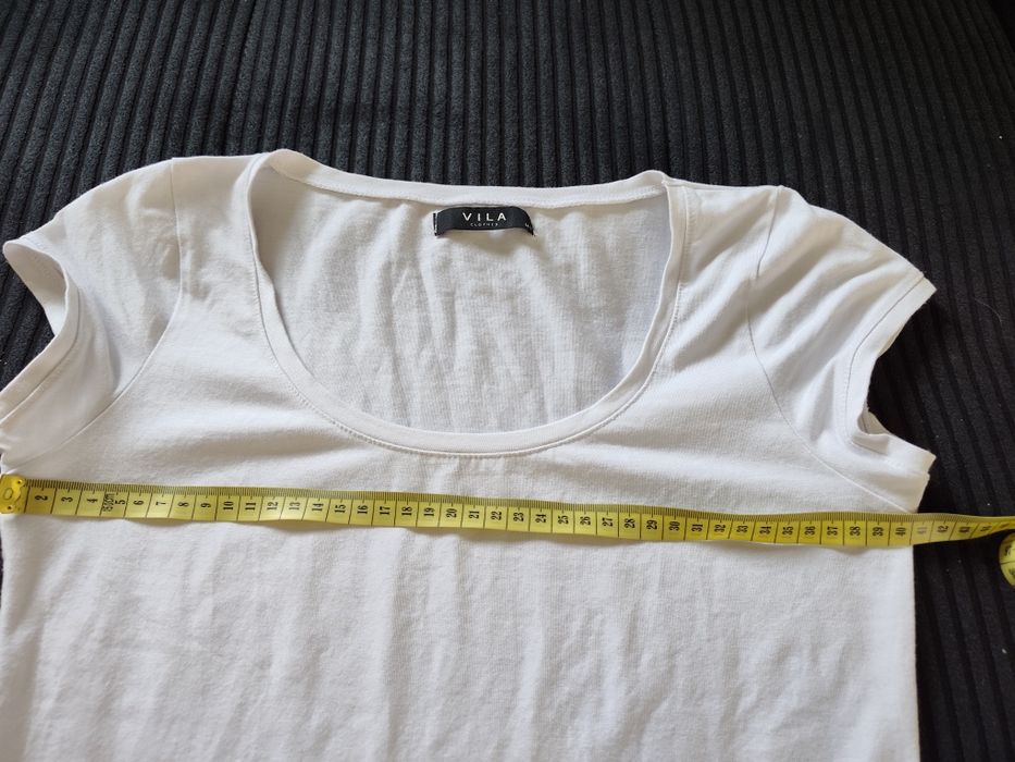 Biały długi t-shirt/sukienka mini - marki Vila