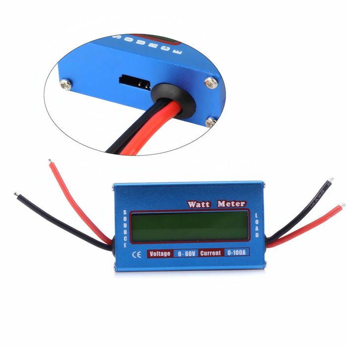 ••• Цифровий DC Ватметр Амперметр Вольтметр 60V 100A RC LiPo Мультиметр 3 Міри | Цифровой DC Ваттметр Амперметр Вольтметр 60V 100A LiPo Моделирование