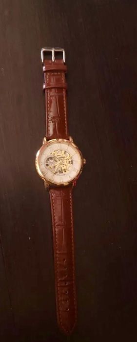 Годинник Forsining 8099 N Original Brown-Gold-White
