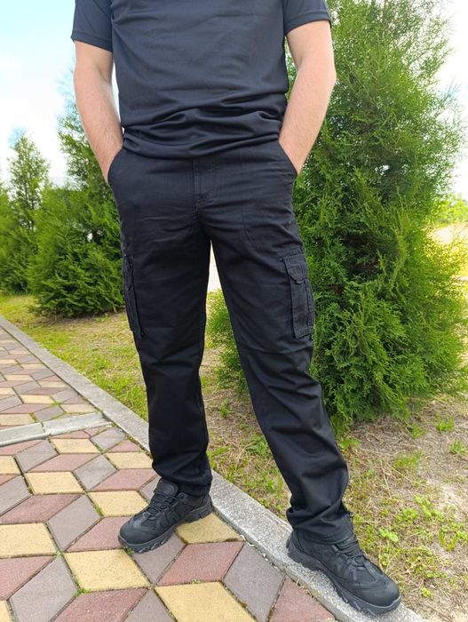 Штани чоловічі хб карго LOSHAN олива чорні камуфляж.