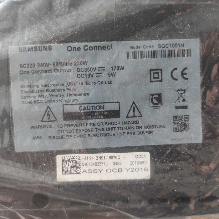 Pack One Connect Samsung QLED QE55Q7FN - Box + Cabo + Comando