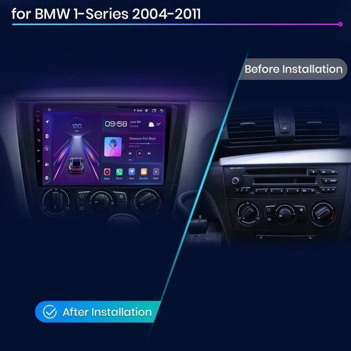 BMW E81 E82 E87 E88 2004–2011 – Radio Android 9” CarPlay