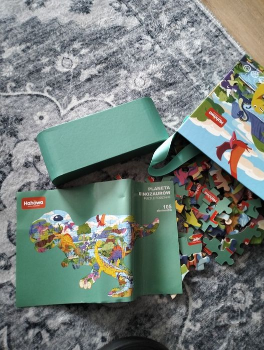 Puzzle dinozaur kolorowe