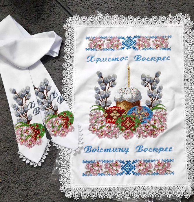 Великодній рушник і бант